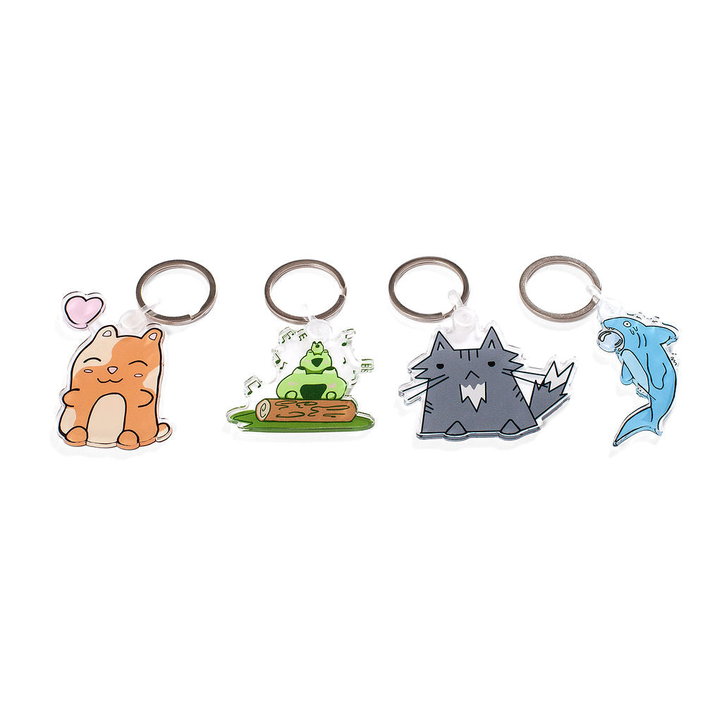 Moody Friends Keychains Collection