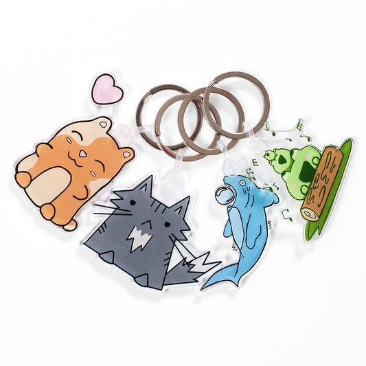 Moody Friends Keychains Collection