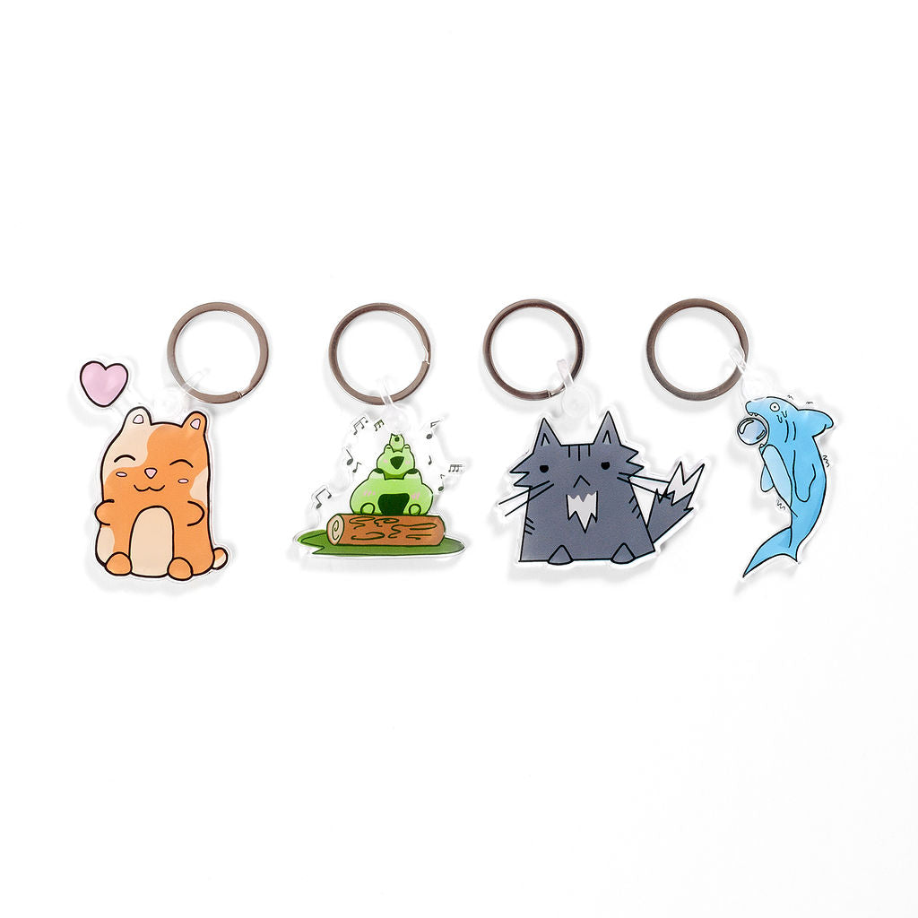 Moody Friends Keychains Collection